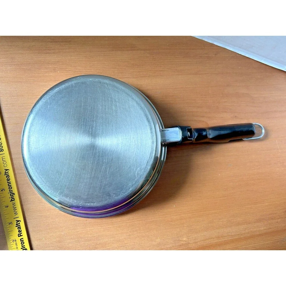 Vintage COOK-O-MATIC 8” Sauce Pan With Lid 18-8 TRI PLY Stainless Steel USA Made